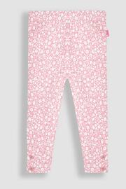 JoJo Maman Bébé Coral Strawberry Ditsy Floral & Pink 2-Pack Leggings - Image 2 of 6