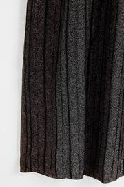 Oliver Bonas Black Sparkle Stripe Copper Halter Neck Shift Dress - Image 8 of 8