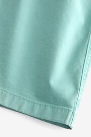 Aqua Blue Washed Cotton Elasticated Waist Shorts - Image 9 of 10