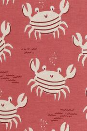 JoJo Maman Bébé Orange Nautical Crabs Contrast Pocket T-Shirt - Image 6 of 6