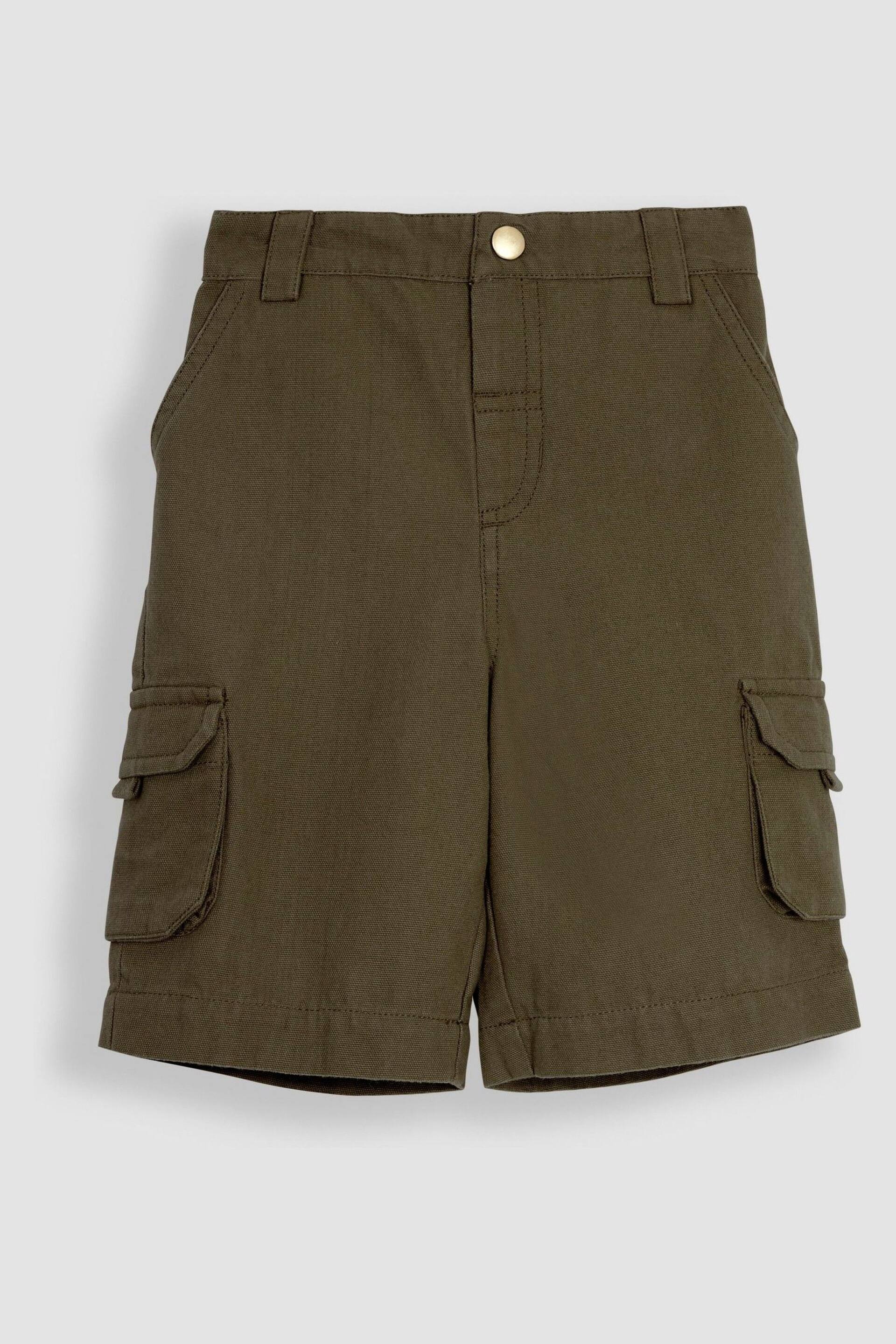 JoJo Maman Bébé Olive Green Cargo Shorts - Image 3 of 5