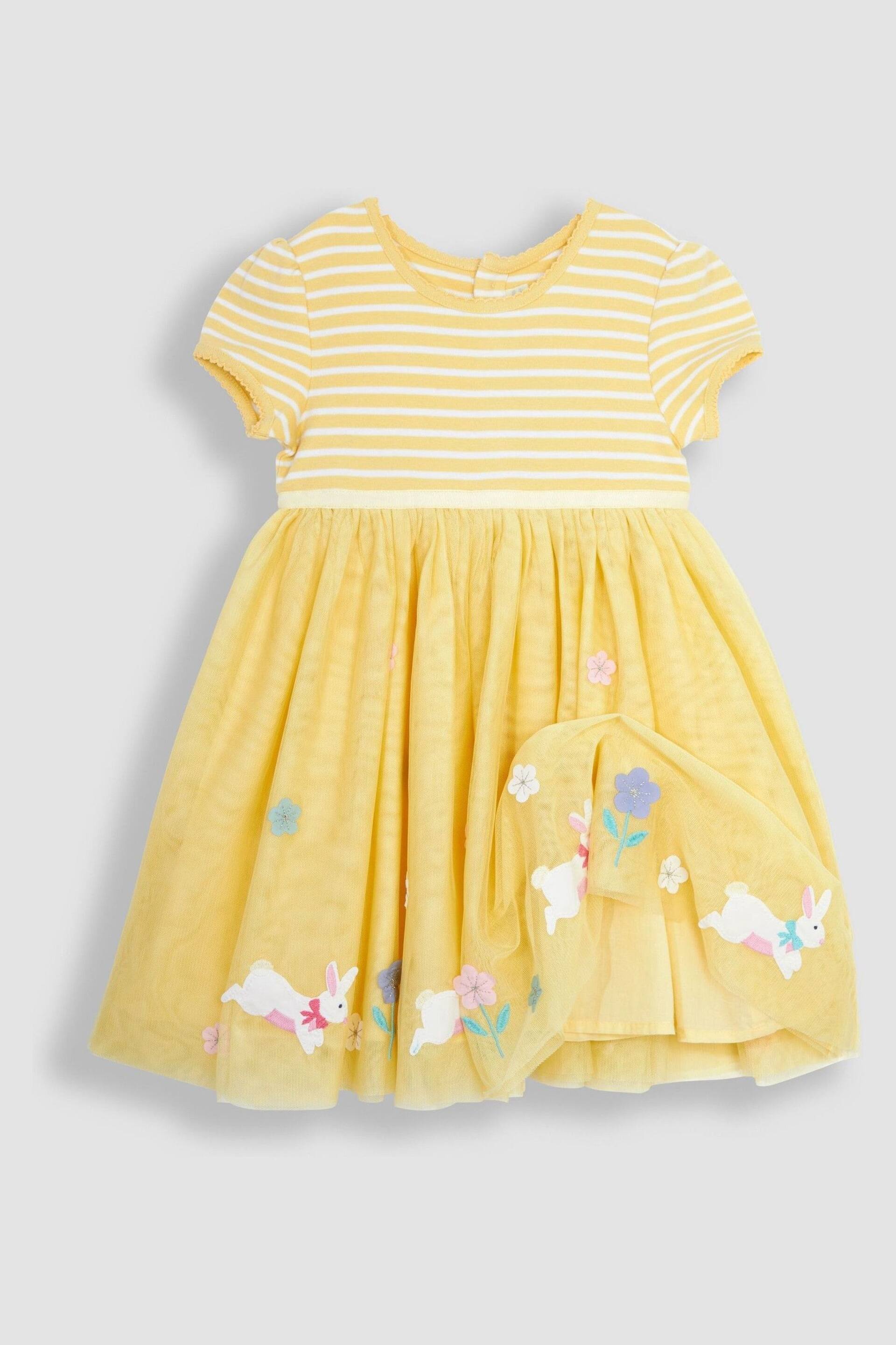 JoJo Maman Bébé Yellow Bunny Tulle Party Dress - Image 2 of 3