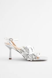 Silver Forever Comfort® Ruffle Heeled Sandals - Image 3 of 6