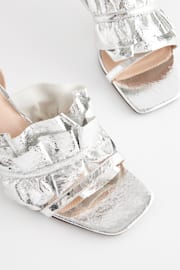 Silver Forever Comfort® Ruffle Heeled Sandals - Image 4 of 6