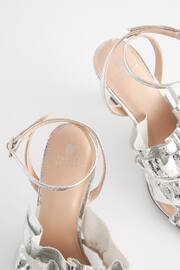 Silver Forever Comfort® Ruffle Heeled Sandals - Image 5 of 6