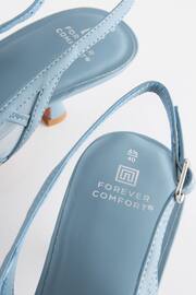 Blue Forever Comfort® Mesh Panel Point Toe Slingback Heels - Image 8 of 9