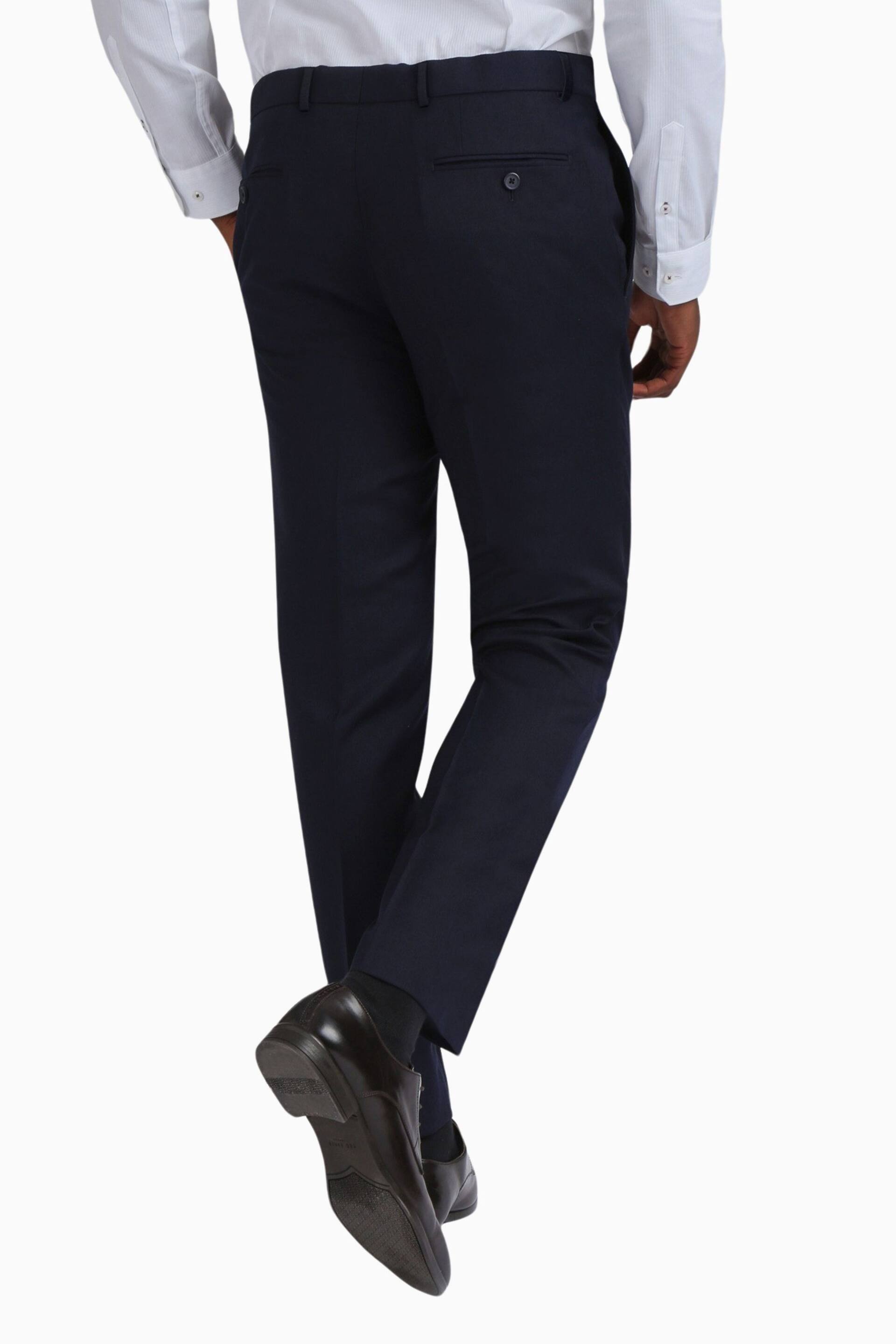 Ted Baker Tailoring Blue Slim Fit Tuxedo Trousers - Image 2 of 3