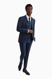 Ted Baker Tailoring Blue Tai Slim Fit Semi Plain Jacket - Image 4 of 7