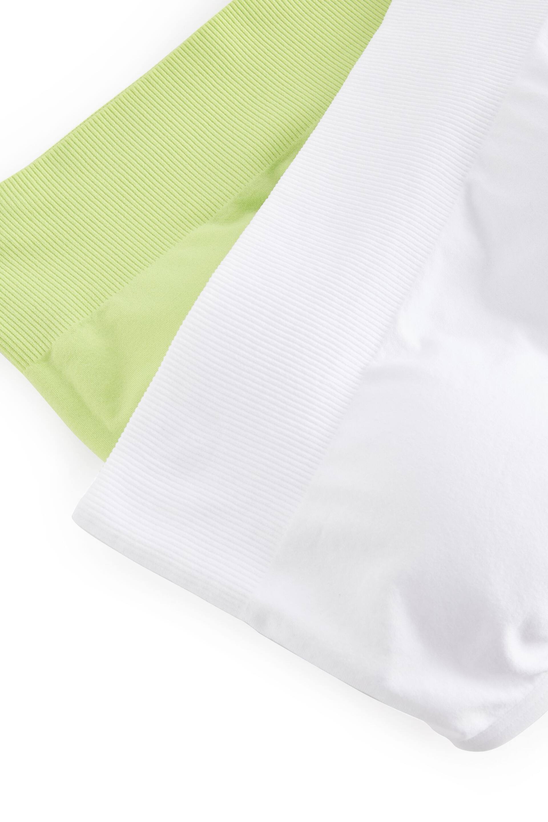 White/Lime Green Seamfree Bandeau Bras 2 Pack - Image 10 of 10