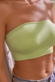 White/Lime Green Seamfree Bandeau Bras 2 Pack - Image 6 of 10