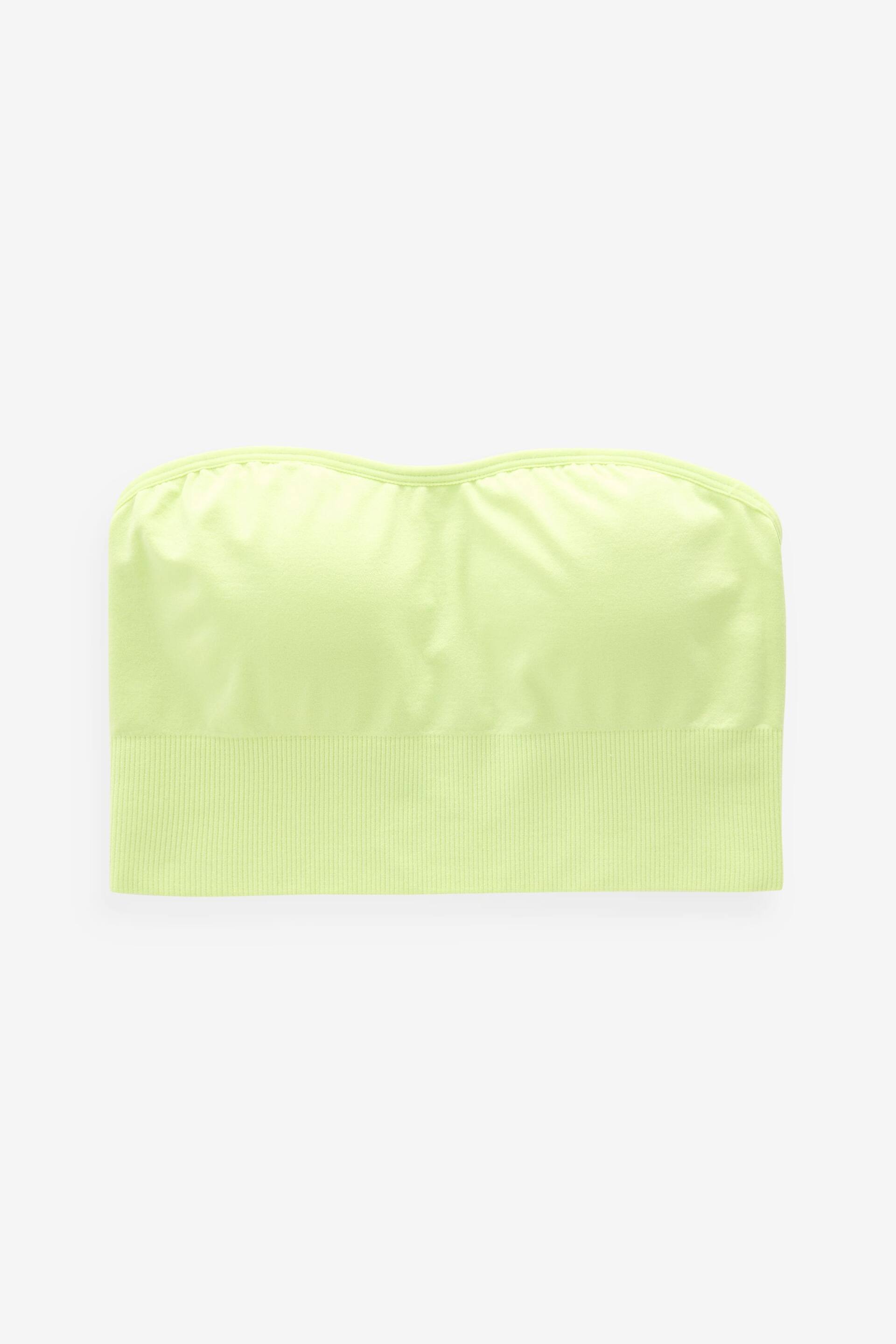 White/Lime Green Seamfree Bandeau Bras 2 Pack - Image 9 of 10
