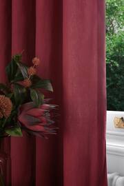 Raspberry Pink Cotton Blackout/Thermal Eyelet Curtains - Image 5 of 9