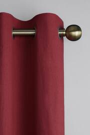 Raspberry Pink Cotton Blackout/Thermal Eyelet Curtains - Image 6 of 9
