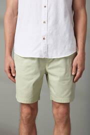 Lime Green Washed Cotton Elasticated Waist Shorts - Image 1 of 9