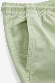 Lime Green Washed Cotton Elasticated Waist Shorts - Image 7 of 9