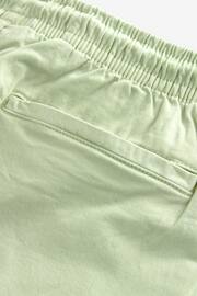 Lime Green Washed Cotton Elasticated Waist Shorts - Image 8 of 9