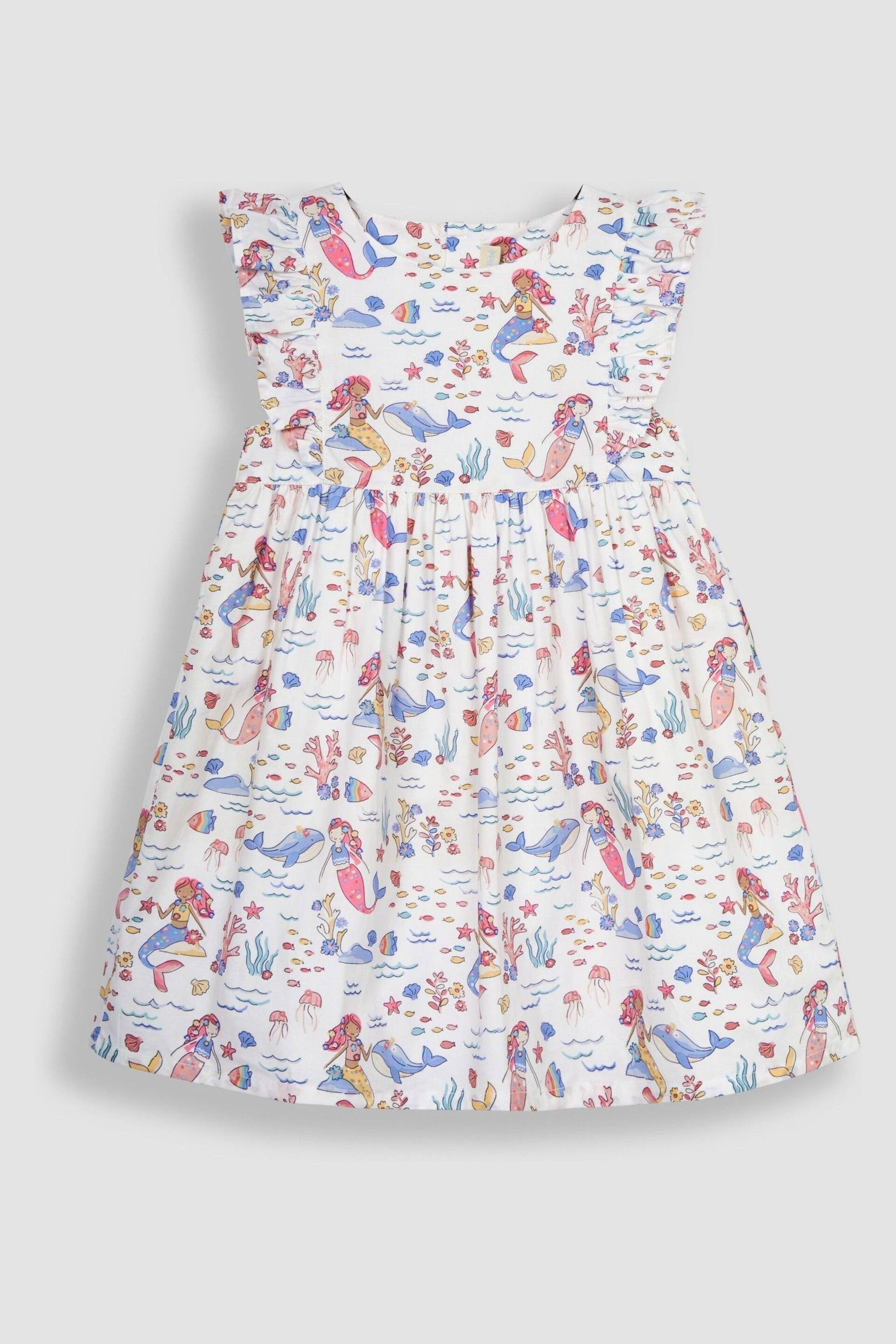 JoJo Maman Bébé Blue Mermaid & Friends Pretty Summer Dress - Image 2 of 4