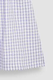 JoJo Maman Bébé Lilac Purple Gingham Button Front Collar Tea Dress - Image 3 of 3