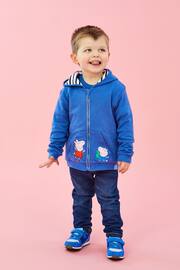 JoJo Maman Bébé Cobalt Peppa Pig Appliqué Reversible Hoodie - Image 1 of 10