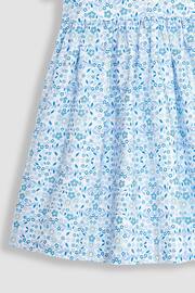 JoJo Maman Bébé Blue Floral Button Front Collar Tea Dress - Image 3 of 3