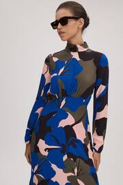 Florere Printed Zip Cuff Midi Dress - Image 3 of 7