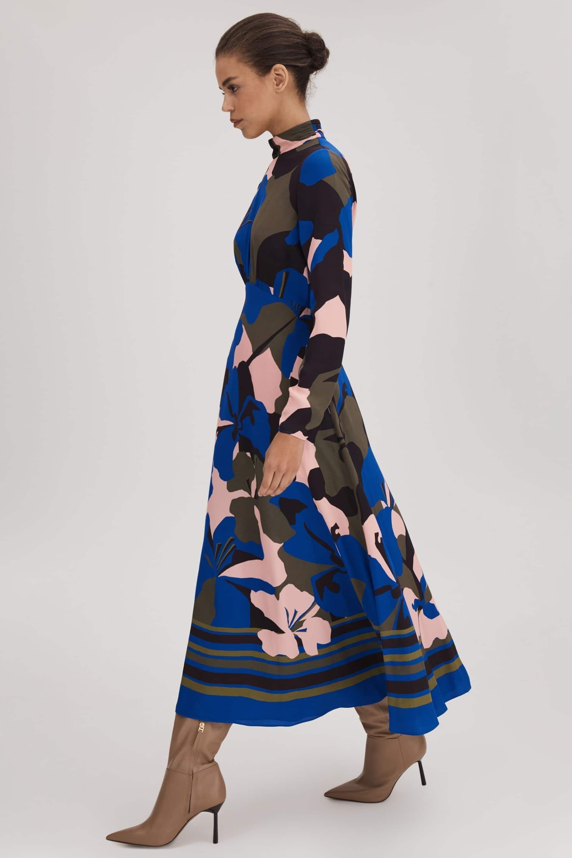 Florere Printed Zip Cuff Midi Dress - Image 5 of 7