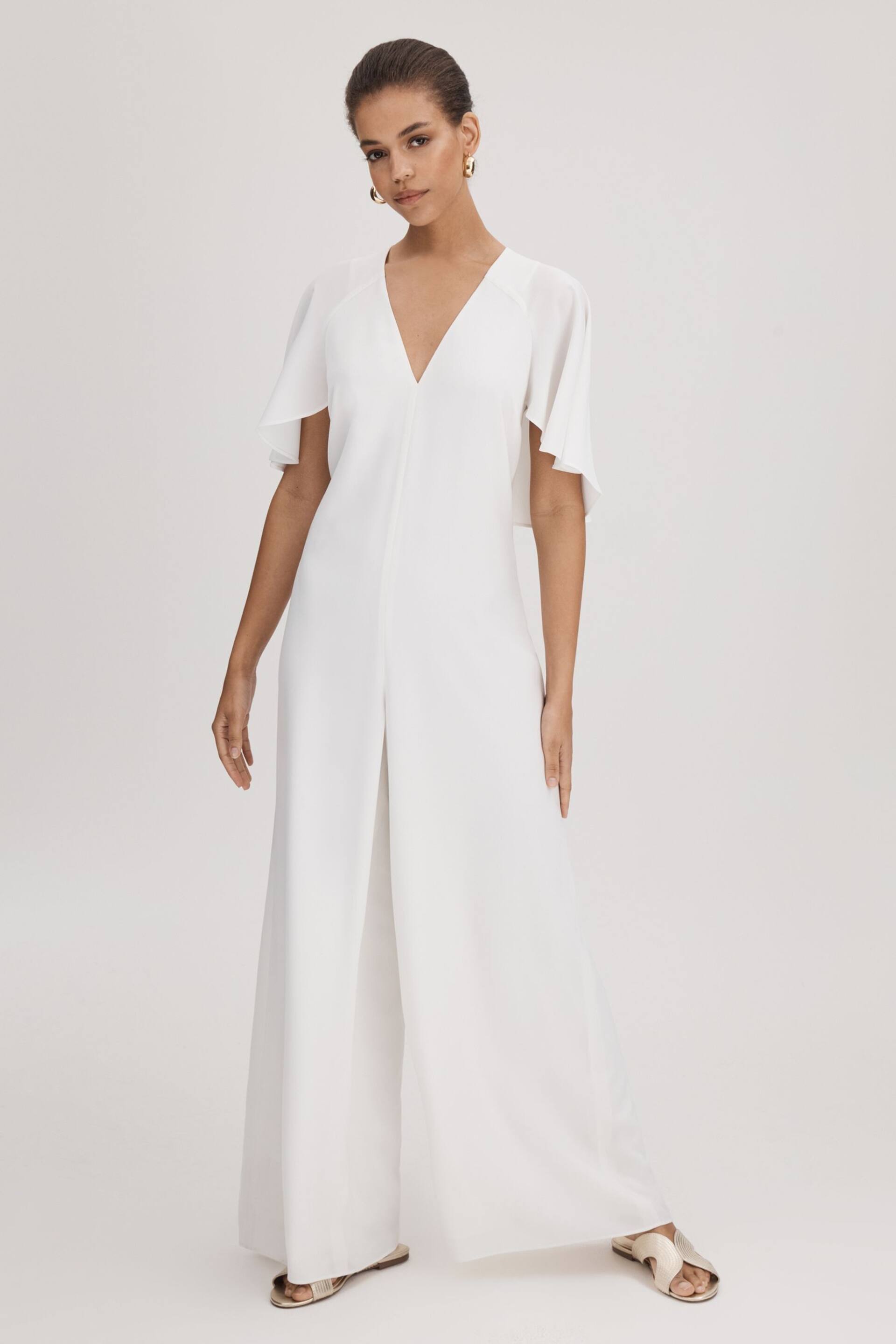 Florere Cape Wide Leg Jumpsuit - Image 1 of 7