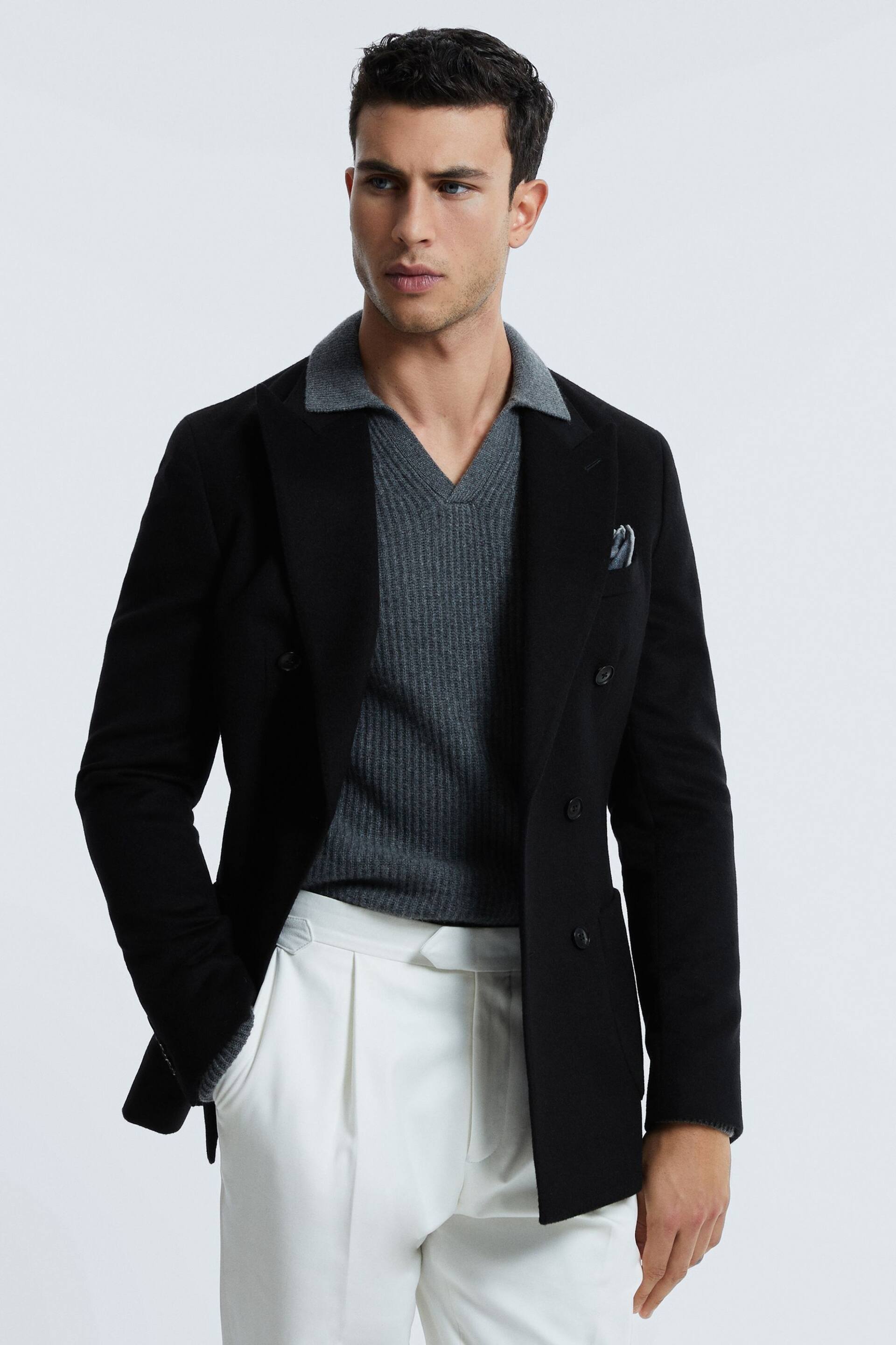 Atelier Cashmere Modern Fit Double Breasted Blazer - Image 1 of 7