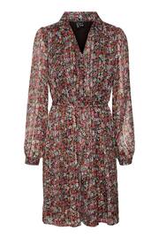 VERO MODA Purple Floral Print Long Sleeve Tie Waist Mini Dress - Image 5 of 5