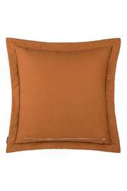 Paoletti Orange Palmeria Quilted Velvet Feather Filled Cushion - Image 3 of 4