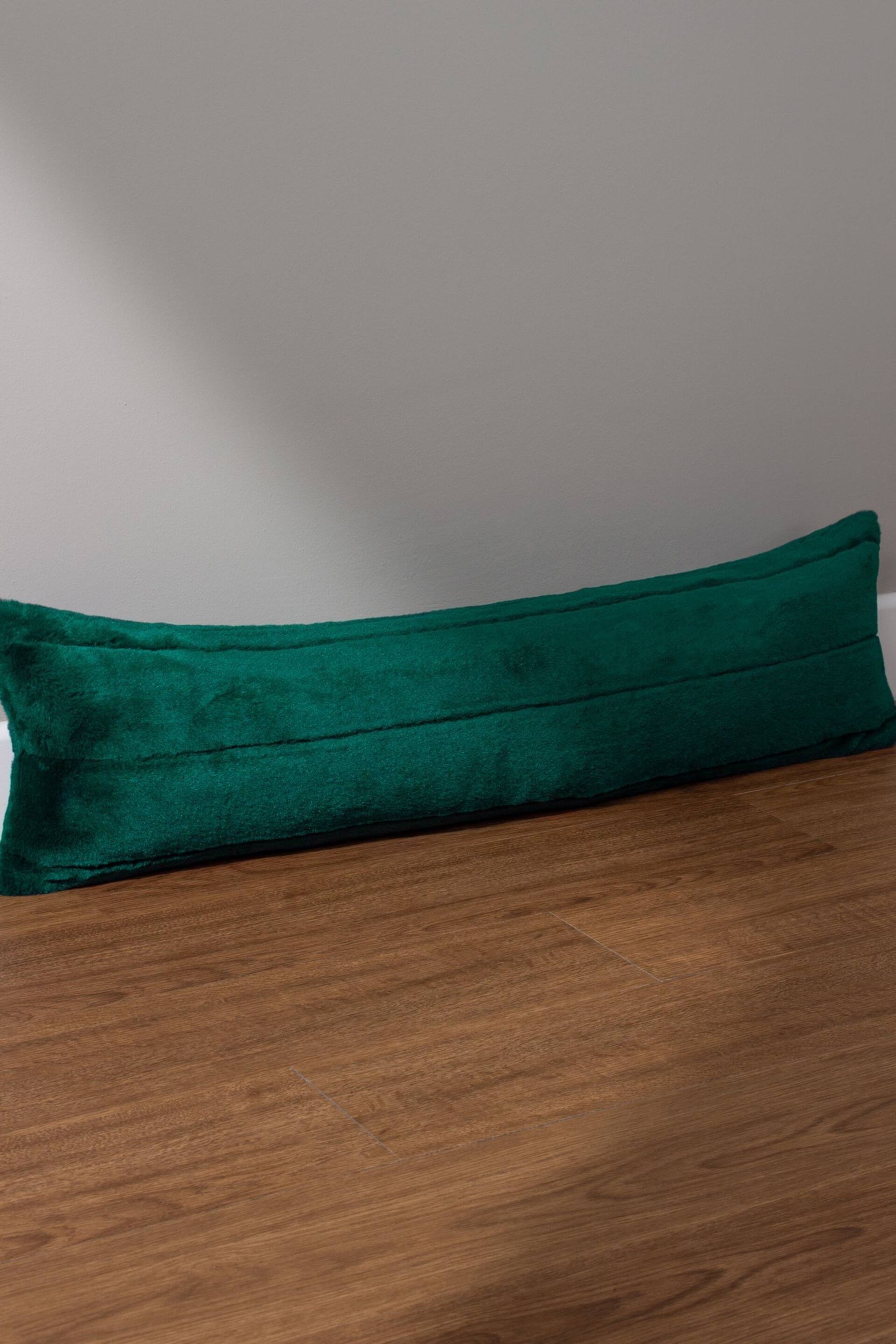 Paoletti Green Empress Faux Fur Draught Excluder - Image 1 of 2