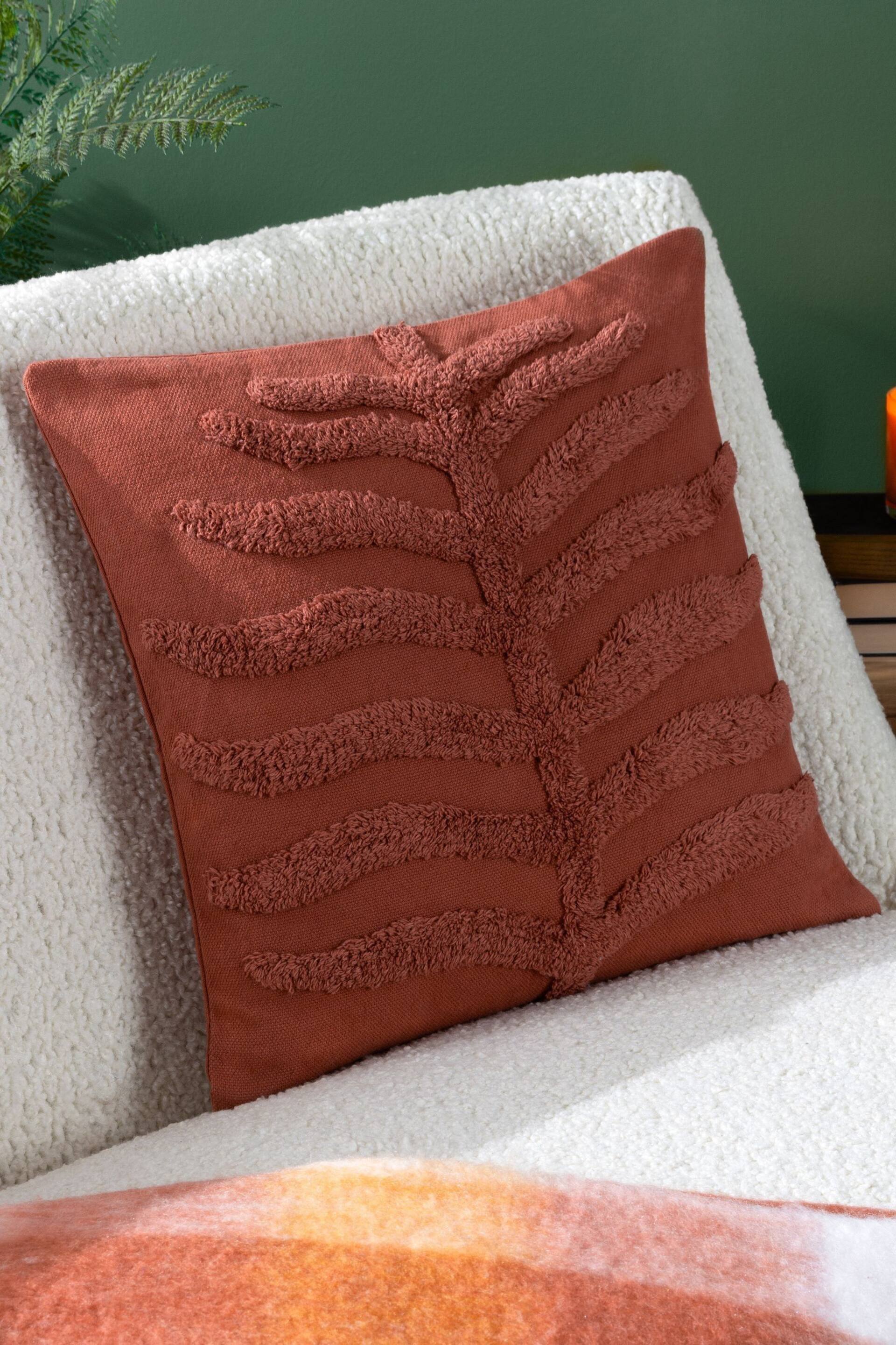 Furn Red Dakota Tufted Feather Filled Cushion - Image 1 of 6