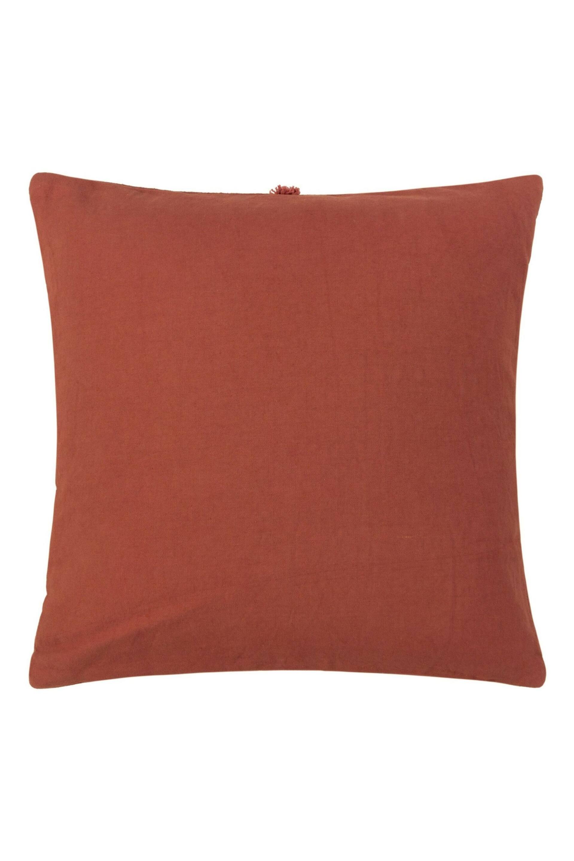 Furn Red Dakota Tufted Feather Filled Cushion - Image 4 of 6