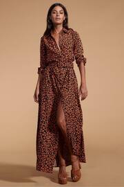 Dancing Leopard Dove Maxi Shirt Dress - Image 2 of 4
