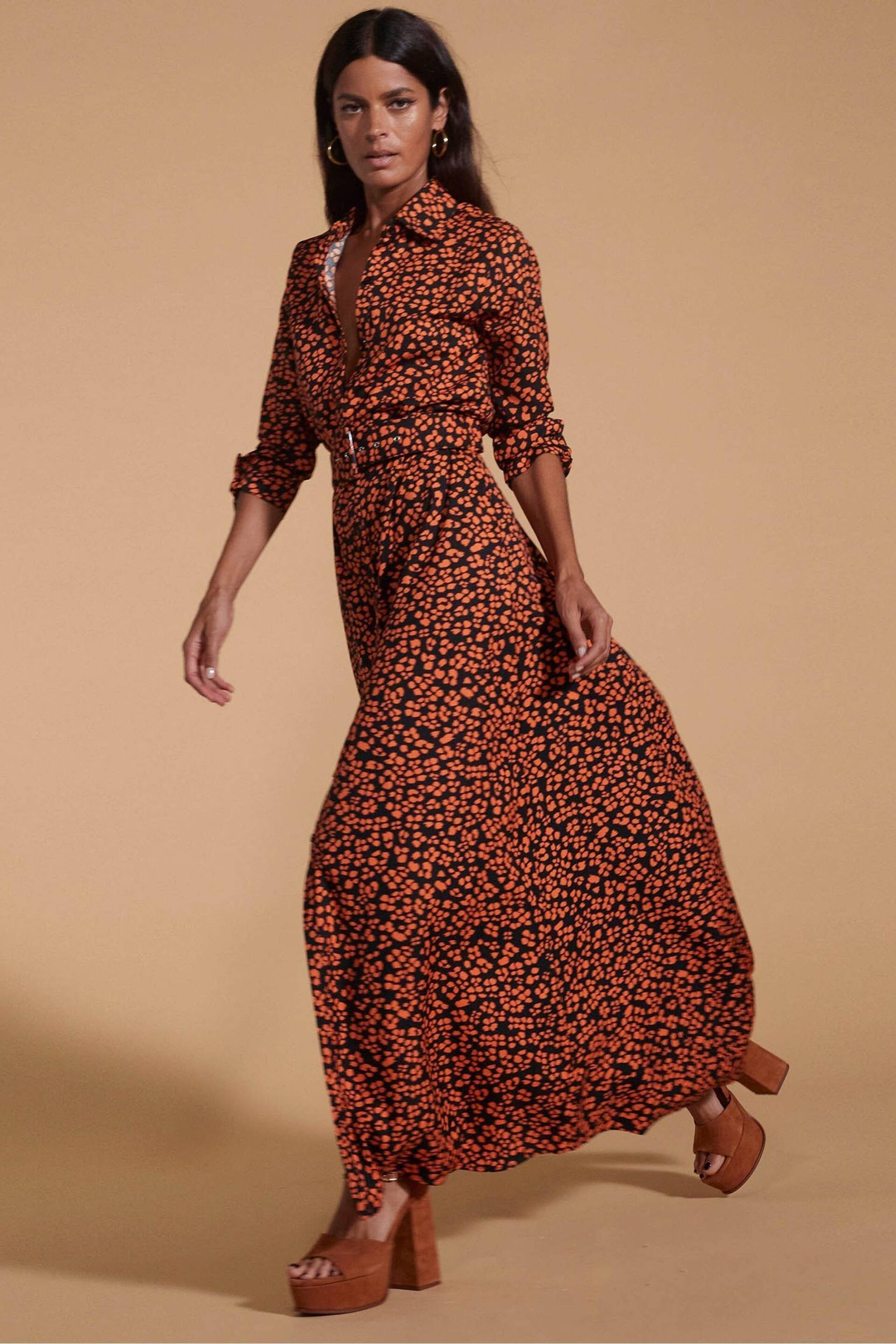 Dancing Leopard Dove Maxi Shirt Dress - Image 4 of 4