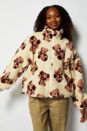 Skinnydip Cream Teddy Bear Borg Fleece Jacket - Image 4 of 5