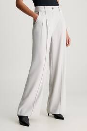 Calvin Klein Grey Wide Trousers - Image 1 of 6