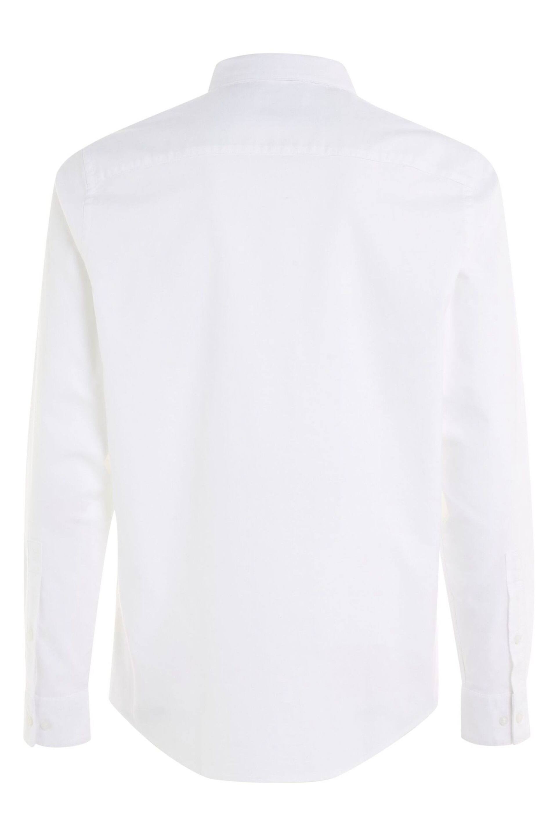 Calvin Klein White Stretch Oxford Shirt - Image 5 of 7