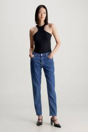 Calvin Klein Blue Slim Mid Rise Jeans - Image 3 of 5