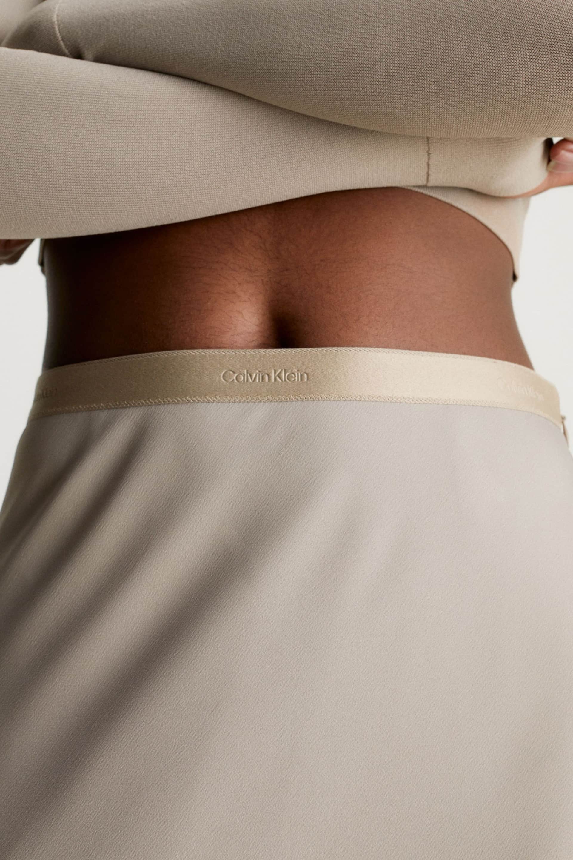 Calvin Klein Grey Recycled Midi Skirt - Image 3 of 5
