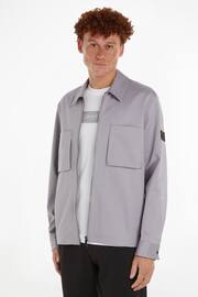 Calvin Klein Grey 3D Pocket Overshirt - Image 1 of 6
