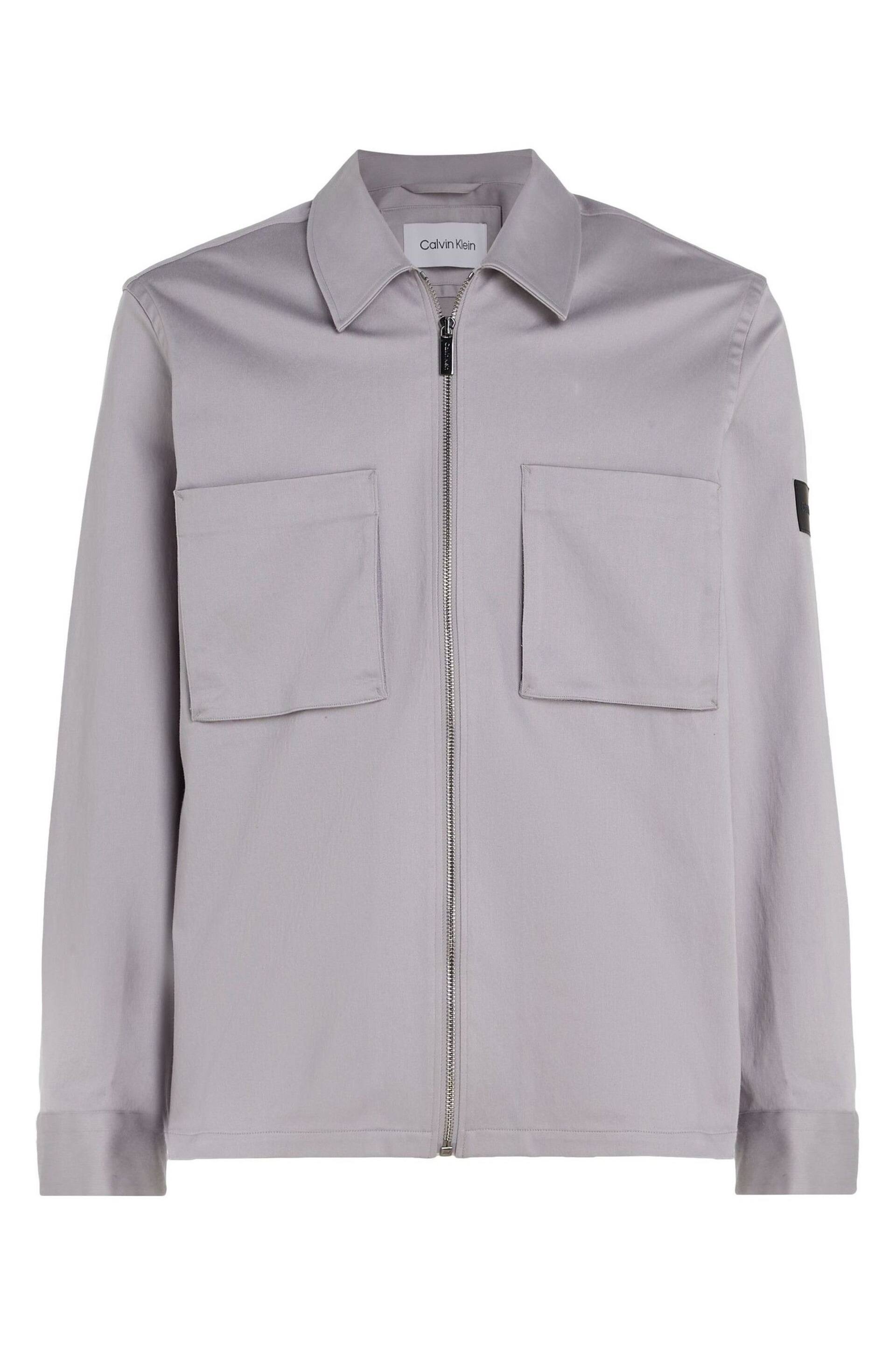 Calvin Klein Grey 3D Pocket Overshirt - Image 4 of 6