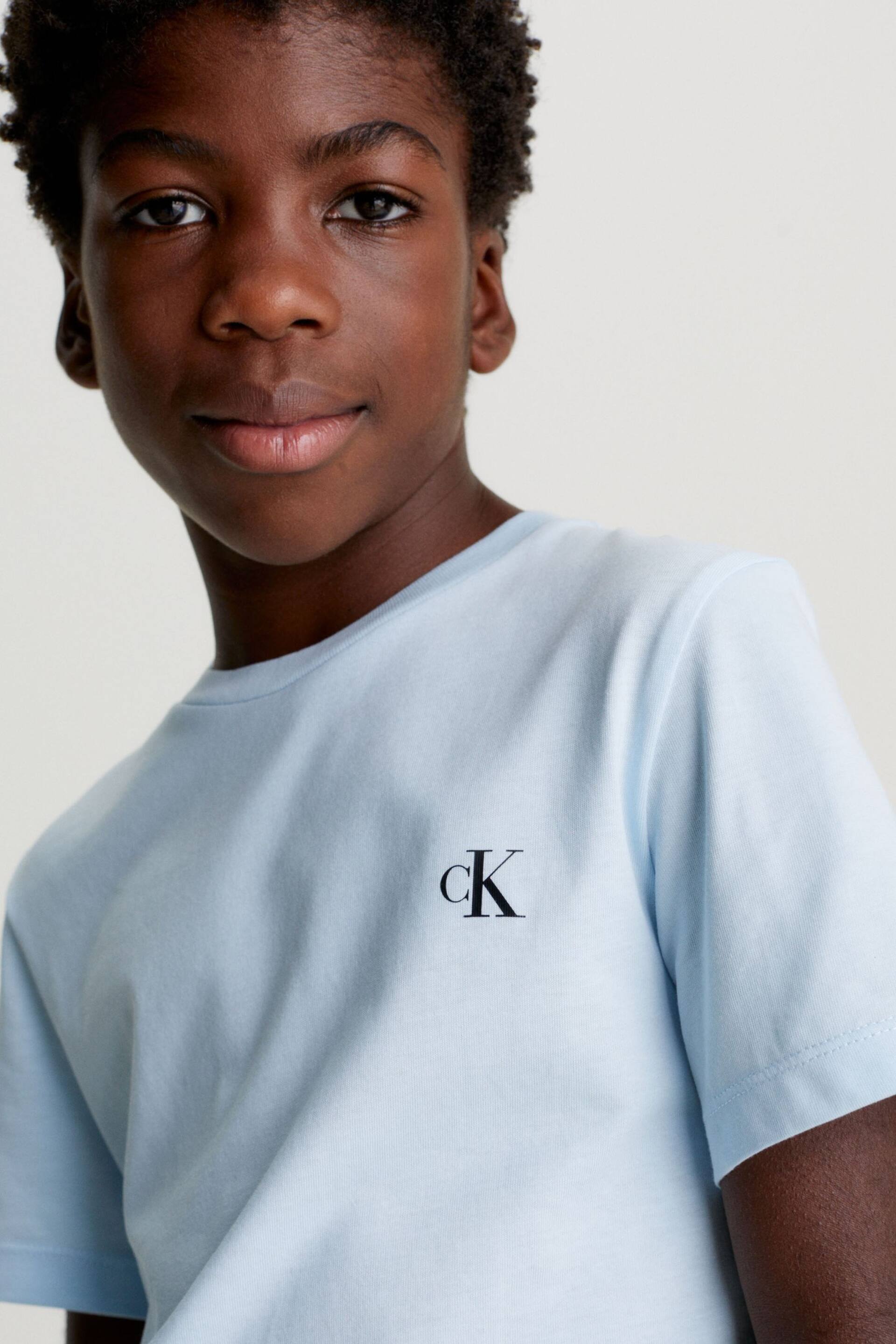 Calvin Klein Jeans Blue Monogram T-Shirt 2 Pack - Image 5 of 5