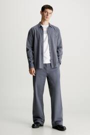 Calvin Klein Grey Stretch Stripe Shirt - Image 1 of 3