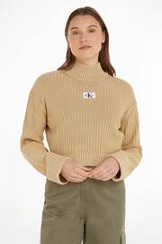 Calvin Klein Jeans Washed Monologo Natural Sweater - Image 1 of 6