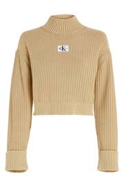 Calvin Klein Jeans Washed Monologo Natural Sweater - Image 4 of 6