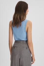 Reiss Blue Riley Silk Front Vest - Image 4 of 5