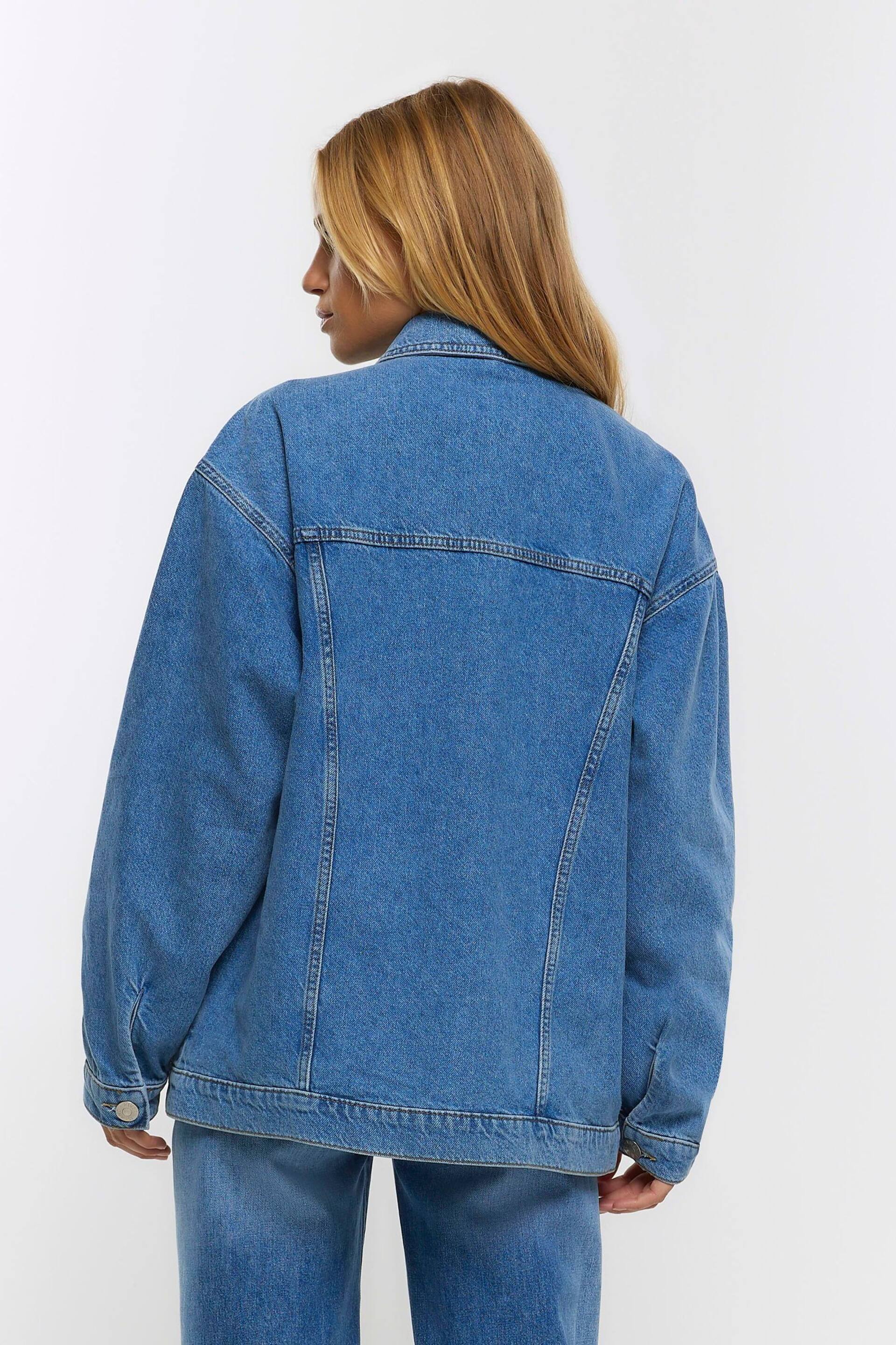 River Island Light Blue Denim Trucker Jacket - Image 2 of 6