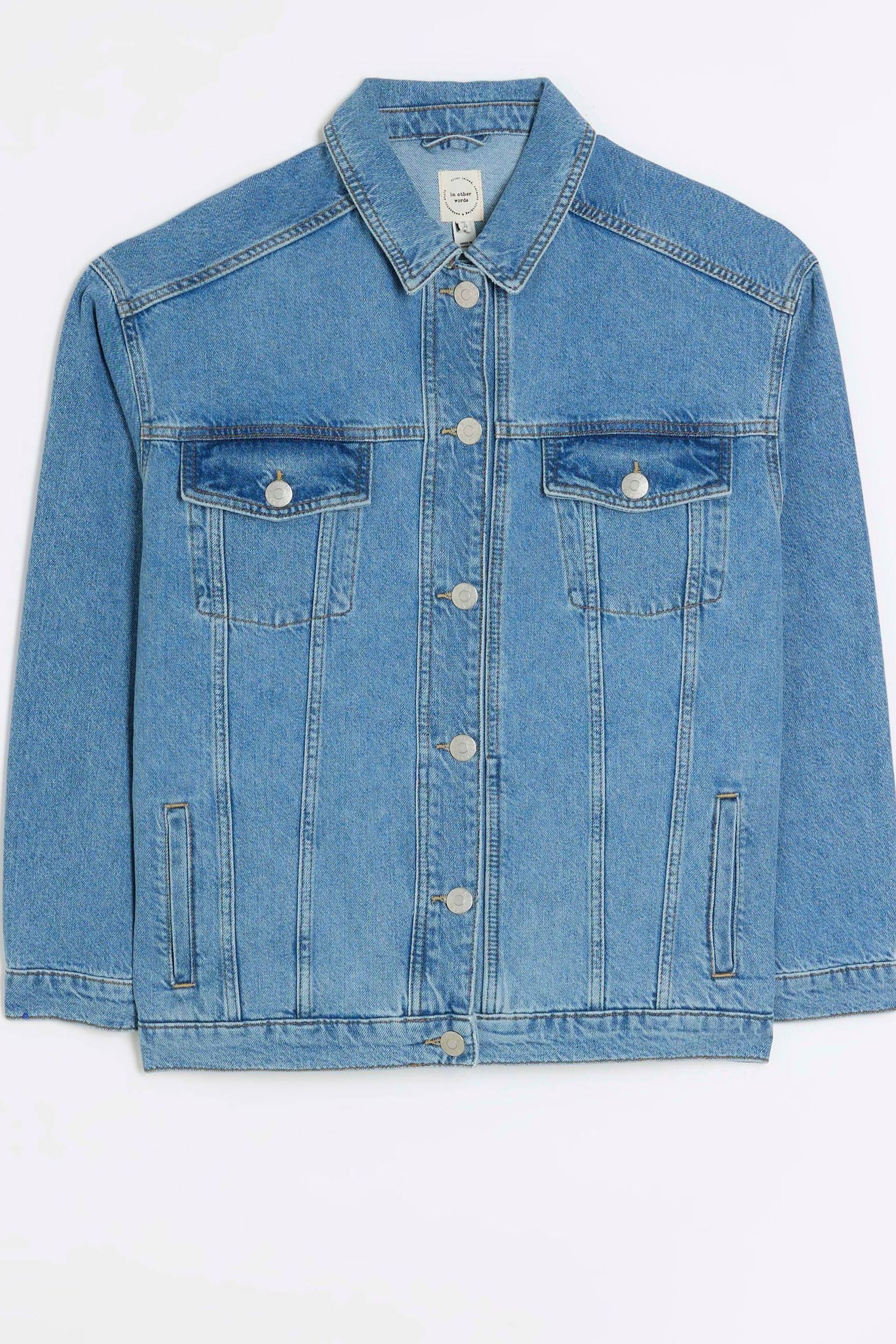 River Island Light Blue Denim Trucker Jacket - Image 5 of 6