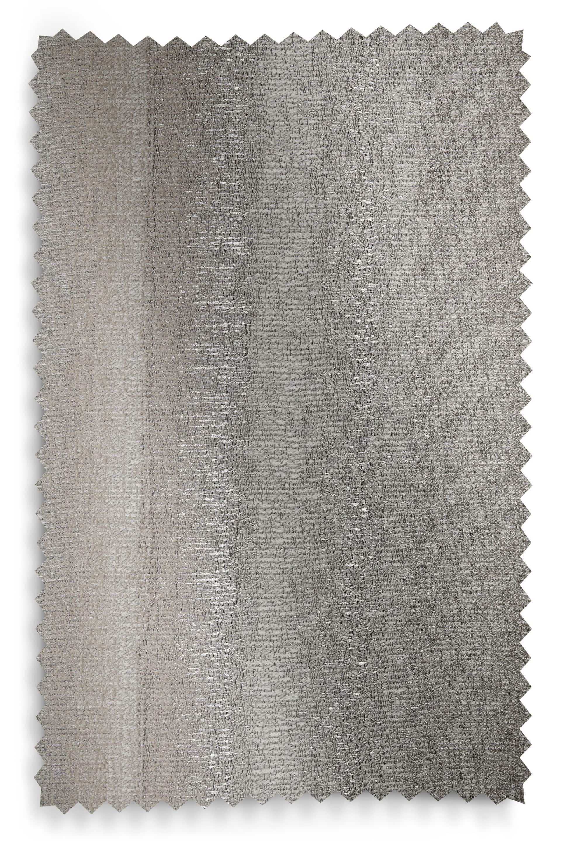 Silver Grey Metallic Stripe Eyelet Blackout/Thermal Curtains - Image 8 of 8